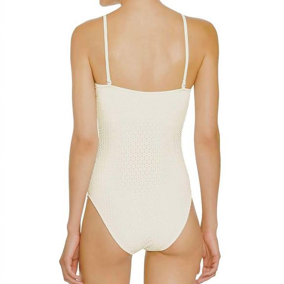 NEW SHOSHANNA daisy ruffle maillot one piece in ivory - Picture 2 of 2